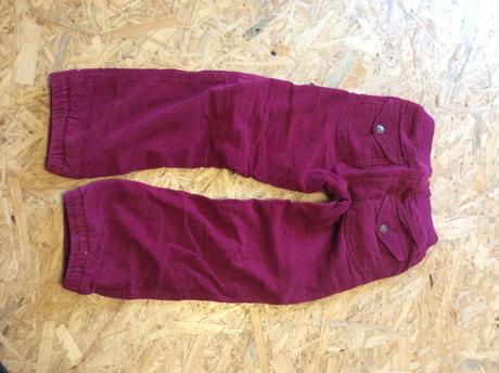 Vyteplené manšestrové kalhoty, c&a,116