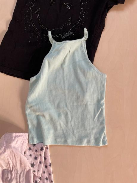 Set triko, tílko a punčošky, vel cca 134/140, 9-10, 140