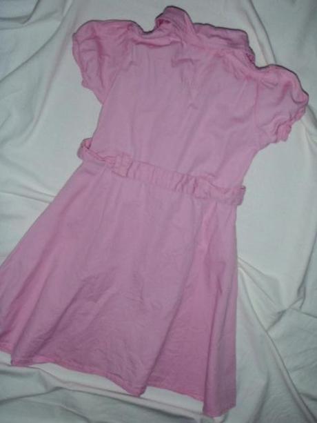 Luxusní růžové propínací šaty, h&m,98