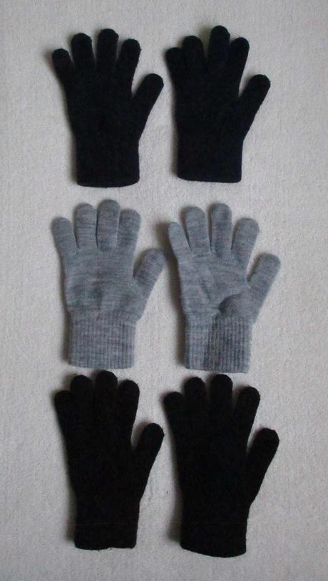 Dětské úpletové rukavice h&m set 3ks 8-14 let, h&m