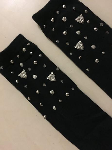 Punk/ghotic nove nadkolenky s tygrem a peckami,