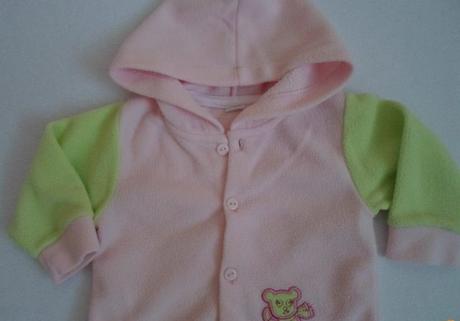 Flaušová mikina, mikinka - růžová s kapucí, 62