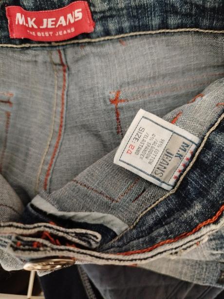 Džíny zn. mk jeans vel.140, 140
