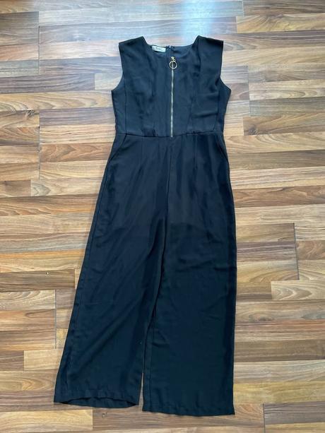 Kalhotový overal, průsvitné kalhoty, vel s, rubi, s