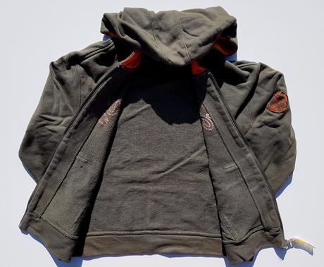 G336 chlapecká mikina s kapucí vel. 116-122, wolf,116