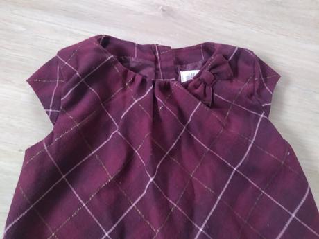 Fialová teplé šaty, h&m,128