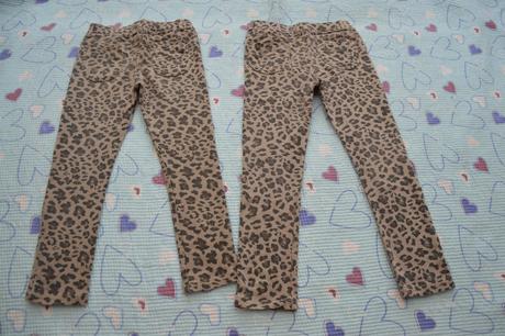 Legínky ham, s gepardím vzorem, džegíny, kapsičky, h&m,116