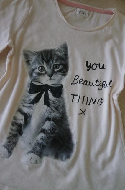 Tričko s kočičkou, f&f,122