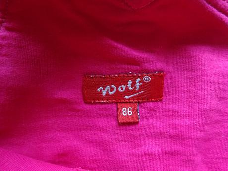 Sytě růžové tepláky s laclem, vel. 86, wolf,86
