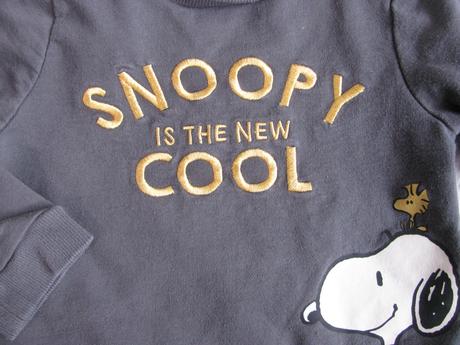 Šedá bavlněná mikina snoopy, peanuts,86