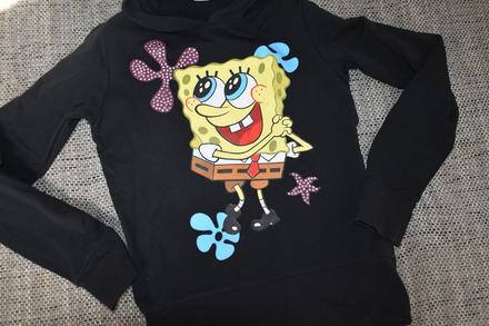 Černá dívčí mikina spongebob, velikost 152/158, 152