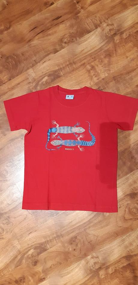 Dětské triko kr.ruk. 7-8 let ještěrky rhodos, 128