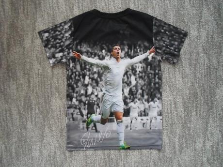 Černé tričko triko krátký rukáv ronaldo, 140