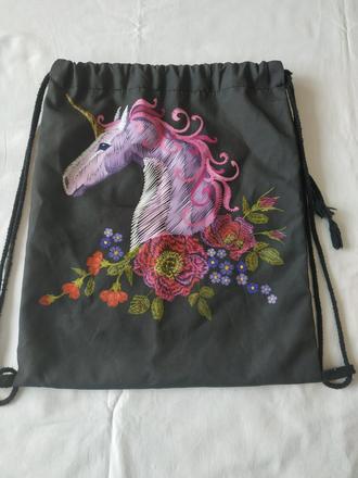 Látkový vak s jednorožcem - 33x40cm, 