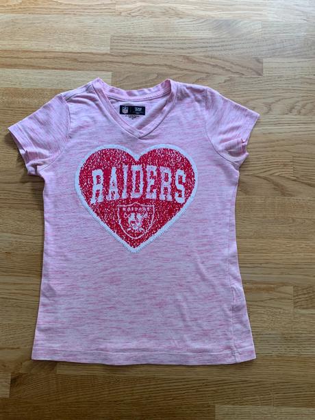 Triko & tričko růžové nfl raiders vel. 122/128, 122