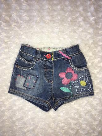 Modré riflové/džínové kraťasy next, next,80