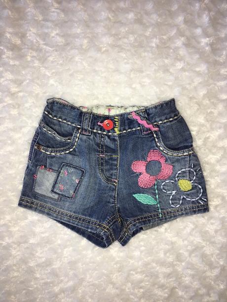 Modré riflové/džínové kraťasy next, next,80