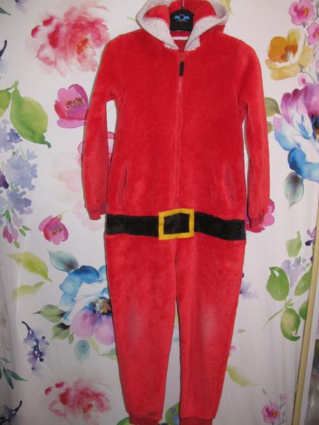 Fleecový overal s kapucí na spaní santa, marks & spencer,140