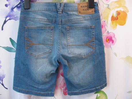 Džínové strečové kraťasy mango kids, mango,140