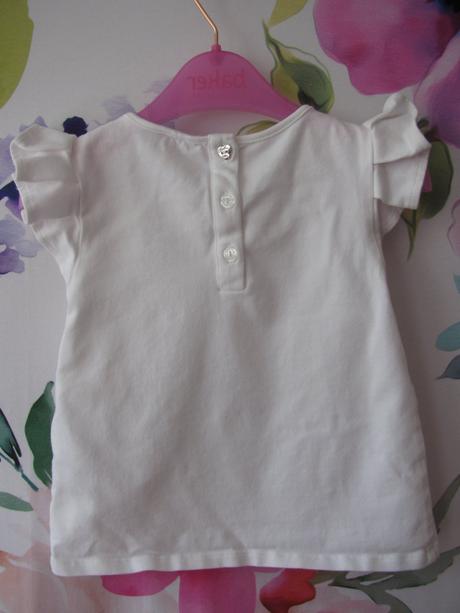 Bílá bavlněná elastická halenka,tričko ted baker, 92