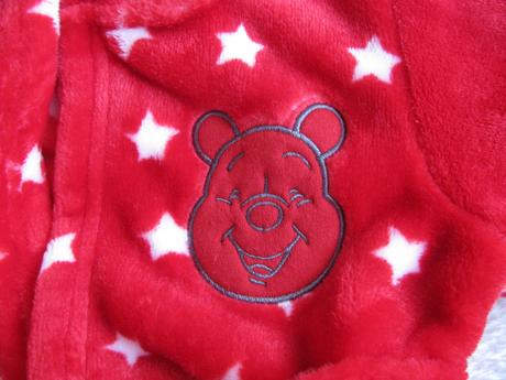 Malinově červený fleecový župan s kapucí disney, disney,68