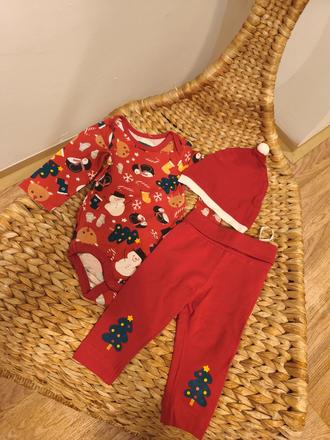 Vánoční komplet pro miminko h&m 56-68, 56 / 62 / 68