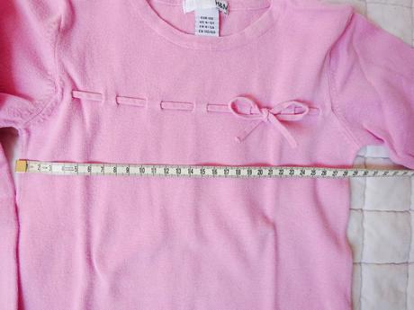 Růžový svetřík, h&m,110