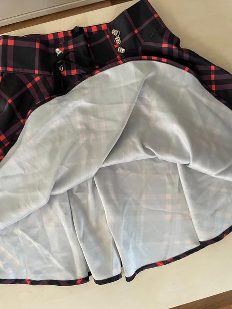 Nová káro sukně se šněrováním, vel s, s
