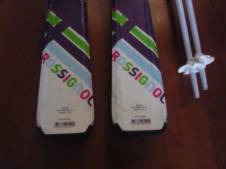 Lyžařský set - lyžáky atomic 25, lyže rossignol 13, atomic,130-139 cm