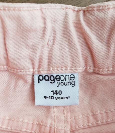 Dívčí světle růžové džínové kraťasy, 140