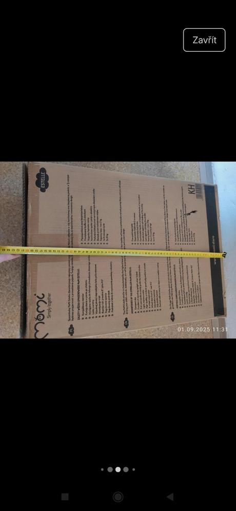 Kočárek momi estelle zelený se zlatým rámem, momi,momi estelle