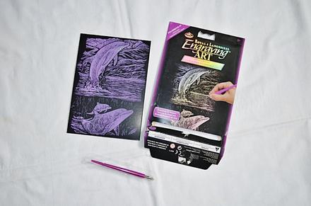 Šrabací obrázek - delfín, 