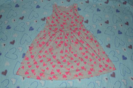 122 128 slabé bavlněné šaty se srdíčky, h&m,122