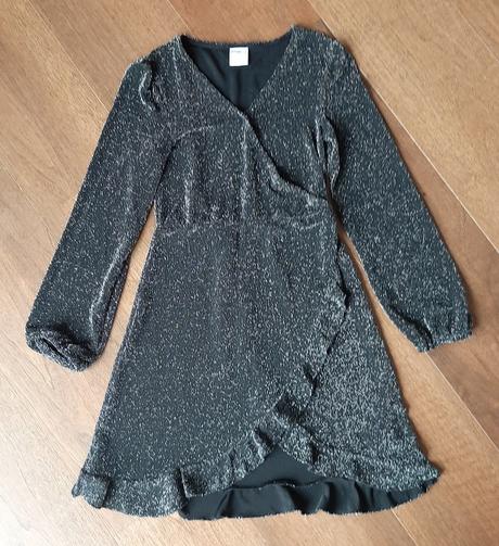 Dívčí elegantní třpytivé šaty, takko,146