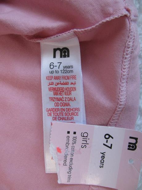 Krásné růžové bavlněné tričko, mothercare,122