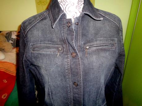 Džínové elastické sako - bunda, 40