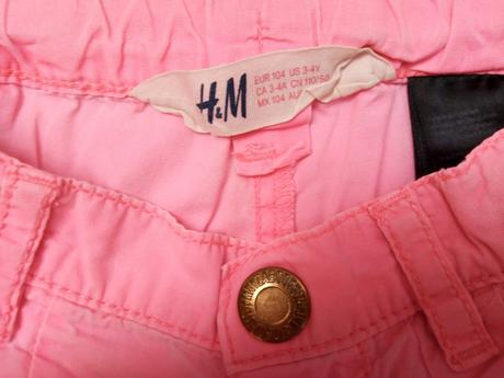 Šortky zn."h&m" vel."104", h&m,104