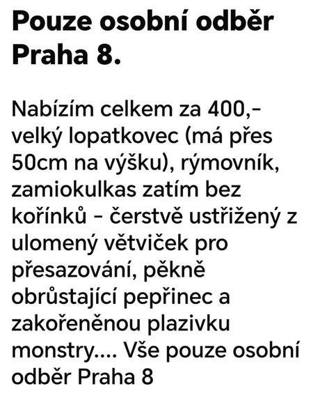 Sada 5ti kytek osobní odběr praha 8,