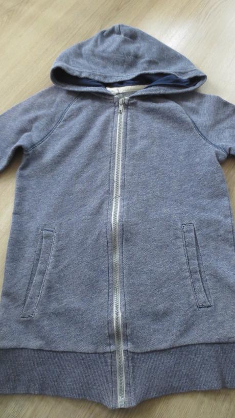 Mikina na zip, kapuce, h&m,134