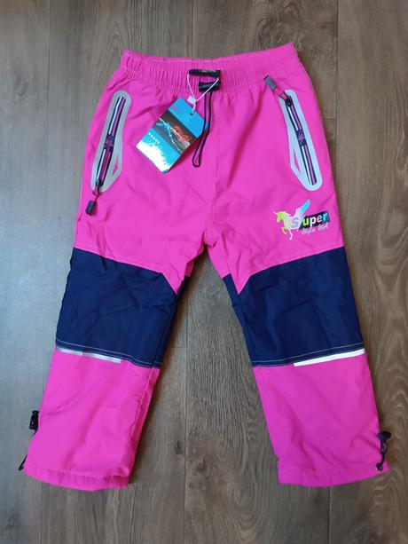 Nové dívčí zimní šusťákové kalhoty kugo,vel.98/104, kugo,98