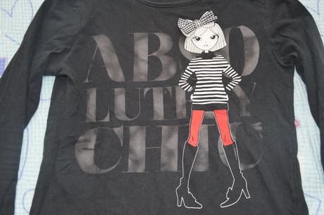 Černé bavlněné triko dl. rukáv s holkou 140/146, 146