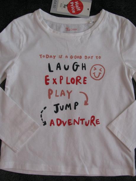 Bílé bavlněné tričko s nápisy, tu,104