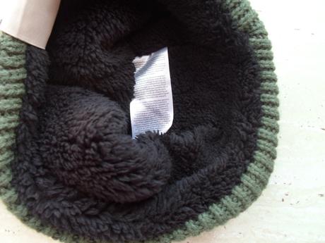 Zelená khaki zimní čepice čepička s bambulí, 122