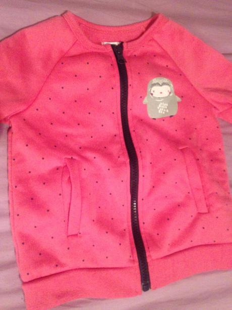 Dívčí mikina zvířátko, puntíky, pepco,86
