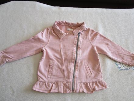 Pěkná starorůžová bavl. bundička s kanýrky, vel.86, 86
