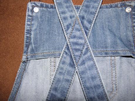 Riflová sukně s laclem, šatovka george vel.110/116, george,110