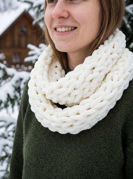 Měkký pletený nákrčník puffy (barva na přání), 