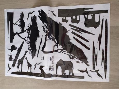 Černobílé nálepky "afrika", 