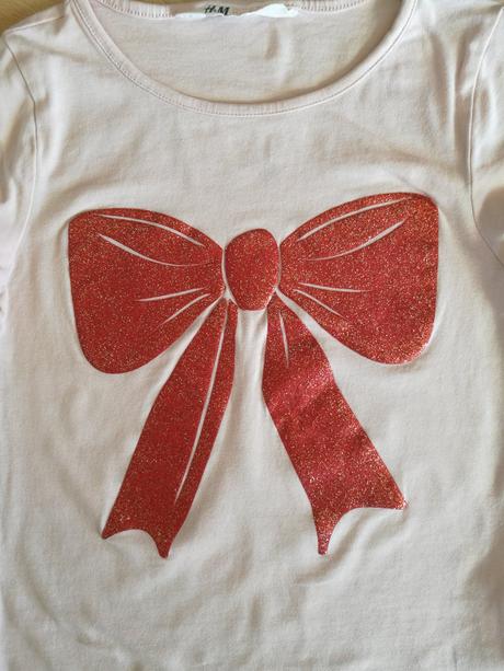 Triko & tričko s mašlí h&m vel. 122/128, h&m,122