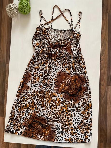 Leopard šaty, vel neuvedena cca s-m, m
